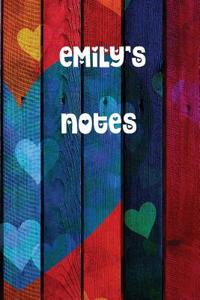 Emily's Notes: Colourful Personalised College Ruled Notebook