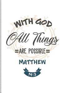 With God All Things Are Possible Matthew 19
