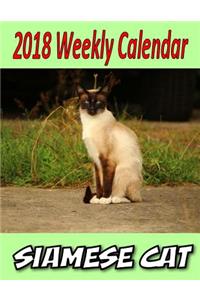 2018 Weekly Calendar Siamese Cat