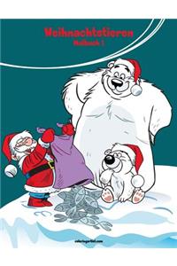 Malbuch mit Weihnachtstieren 1