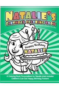 Natalie's Birthday Coloring Book Kids Personalized Books