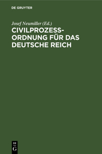 Civilprozeßordnung Für Das Deutsche Reich