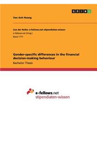 Gender-specific differences in the financial decision-making behaviour