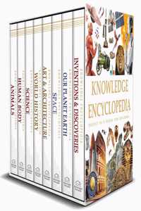 Knowledge Encyclopedia Boxed Set (8 Hardcover Books Boxset) for kids/children| Age group 10+| Total no. of pages 1536 (192 pages per book of A4 size)| Topics-World History | Science | Space | Our Planet Earth | Inventions and Discoveries | Human Bo