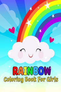 Rainbow coloring book for girls