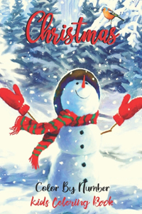 Christmas Color By Number Kids Coloring Book