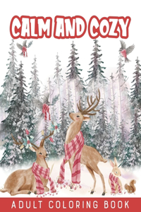 Calm and cozy adult coloring book