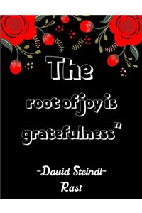 The root of joy is gratefulness