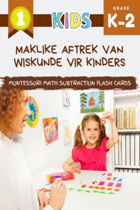 Maklike aftrek van wiskunde vir kinders Montessori Math Subtraction Flash Cards