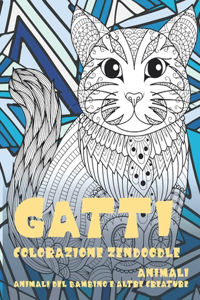 Colorazione Zendoodle - Animali del bambino e altre creature - Animali - Gatti