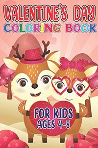 Valentine's day coloring book for kids ages 4-8