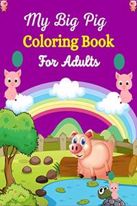 MY BIG PIG Coloring Book For Adults