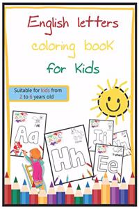 English letters coloring book for kids