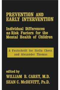 Prevention and Early Intervention
