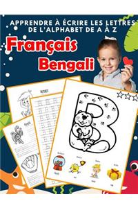 Apprendre à écrire les lettres de l'alphabet de A à Z Français Bengali