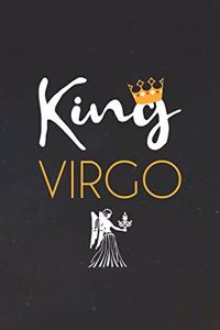 Virgo Notebook 'King Virgo' - Zodiac Diary - Horoscope Journal - Virgo Gifts for Her