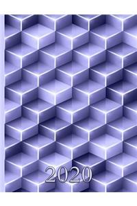 Abstract Geometric Glass Blocks in Lavender Purple