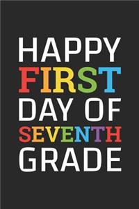 Back to School Notebook 'Happy First Day of Seventh Grade' - Back To School Gift - 7th Grade Writing Journal
