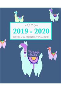 2019 - 2020 Weekly and Monthly Planner