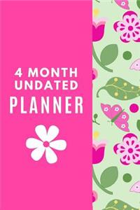 4 Month Undated Planner