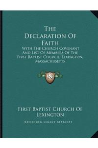 The Declaration Of Faith