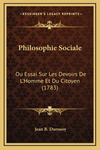 Philosophie Sociale