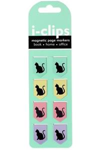 Black Cats I-Clips Magnetic Page Markers