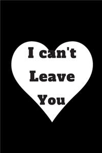 I can't leave you