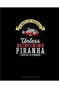 Always Be Yourself Unless You Can Be A Piranha Then Be A Piranha