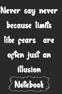 Never say never because limits like fears are often just an illusion