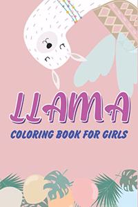 Llama Coloring Book for Girls