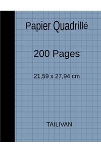 Papier Quadrillé 200 Pages 21,59 x 27,94 cm