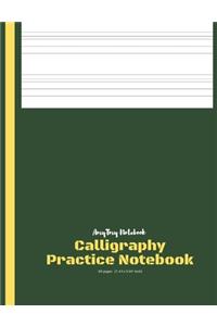 Calligraphy Practice Book - AmyTmy Notebook - 80 pages - 7.44 x 9.69 inch - Matte Cover