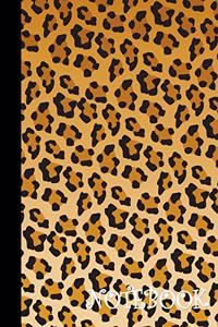 Notebook: Cool Leopard Print Wide Ruled Notepad Blank Lined Writing Journal Novelty Gift for School or Work