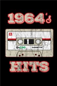 1964's Hits: Birthday Retro Cassette Gym Weightlifting Diary 6" x 9" 100 pages