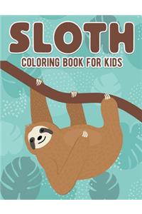 Sloth Coloring Book For Kids