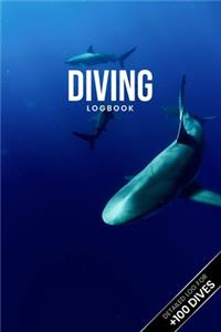 Scuba Diving Log Book Dive Diver Jourgnal Notebook Diary - Sharks