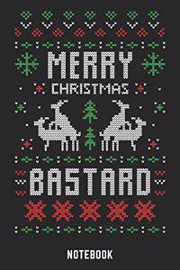 Merry Christmas Bastard Notebook