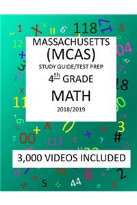 4th Grade MASSACHUSETTS MCAS, 2019 MATH, Test Prep