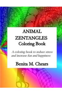 Animal Zentangles Coloring Book