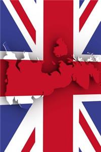UK Union Jack Flag with Country Outline Journal