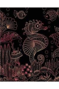 Journal Notebook Seahorse Drawing 6