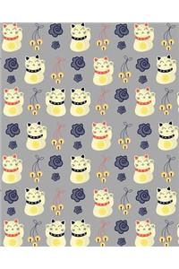 Bullet Journal Notebook Chinese Waving Cats Pattern 3
