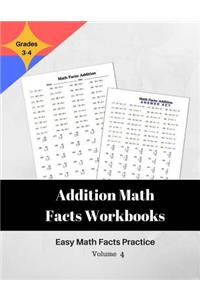 Addition Math Facts Workbooks Easy Math Facts Practice