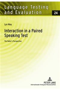 Interaction in a Paired Speaking Test