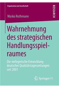 Wahrnehmung Des Strategischen Handlungsspielraumes