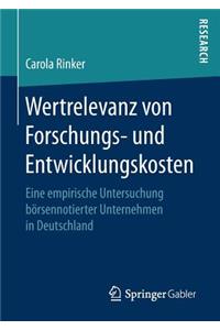 Wertrelevanz von Forschungs- und Entwicklungskosten