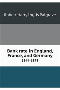 Bank Rate in England, France, and Germany 1844-1878