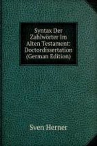 Syntax Der Zahlworter Im Alten Testament