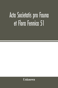 Acta Societatis pro Fauna et Flora Fennica 51